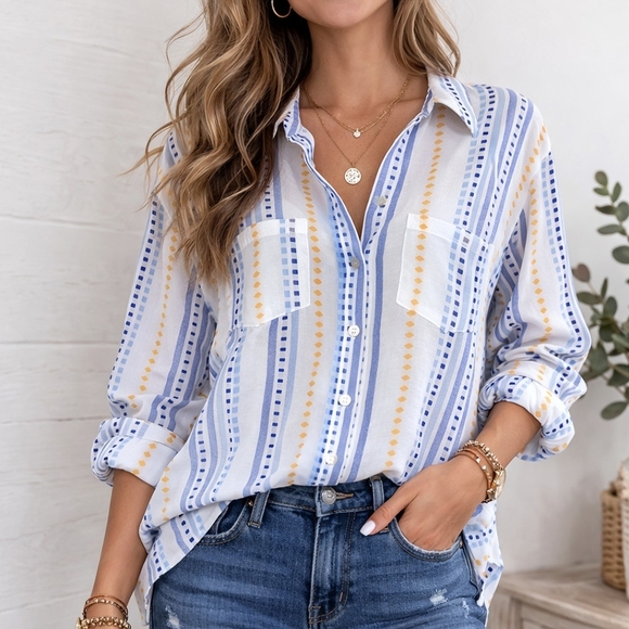 Alfred Dunner Tops - Alfred Dunner Multi Color 3/4 Sleeve Blouse/ Tunic Top XL Spring!